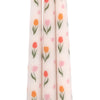 Set Of 3 Tulip Print Taper Candles