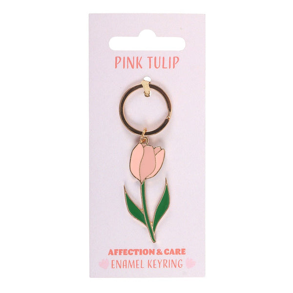 Pink Tulip Keyring