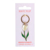 White Tulip Keyring