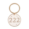 222 Angel Number Keyring