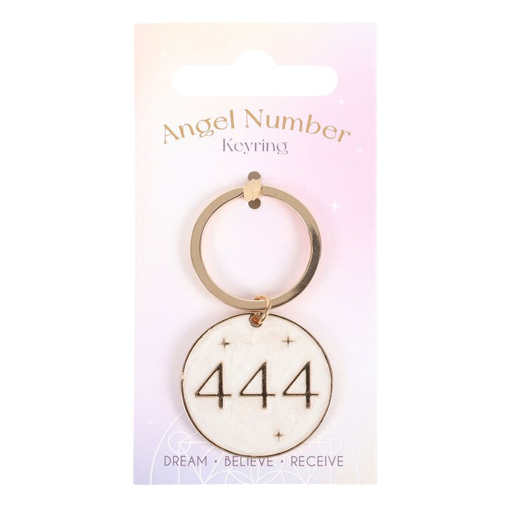 444 Key 444 Angel Number Keyring