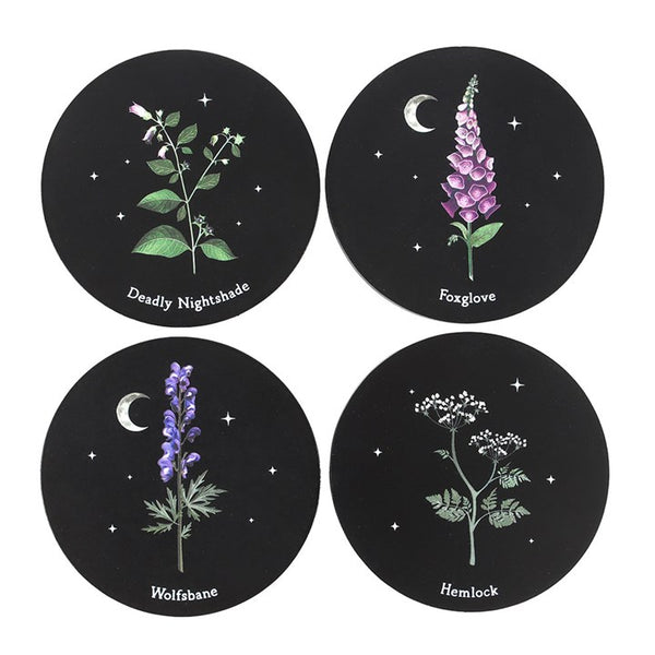 Poisonous Plant Set of 4 Coasters