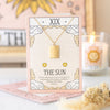 Sun Vintage Tarot Card Necklace on Card