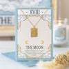 Moon Vintage Tarot Card Necklace on Card