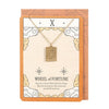Wheel of Fortune Vintage Tarot Card Necklace on Card