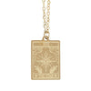 Star Vintage Tarot Card Necklace on Card