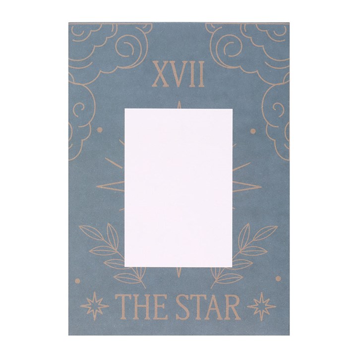 Star Vintage Tarot Card Necklace on Card