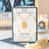 Star Vintage Tarot Card Necklace on Card