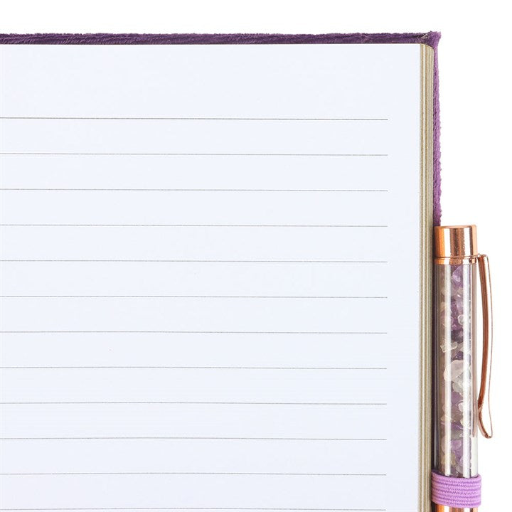 Book of Spells Journal with Amethyst Pen