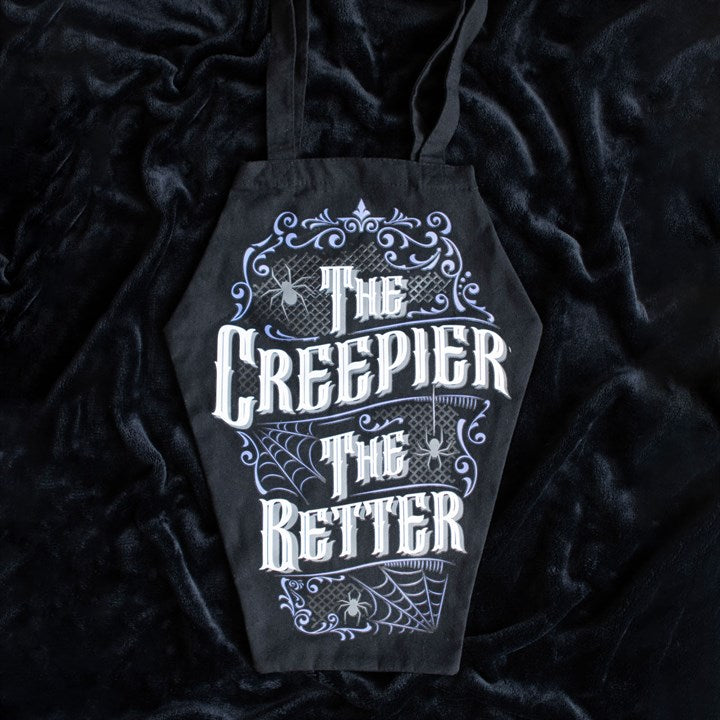 The Creepier The Better Coffin Shaped Tote Bag