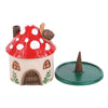 Mushroom House Incense Cone Holder