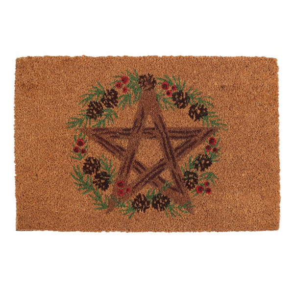Winter Solstice Pentagram Doormat