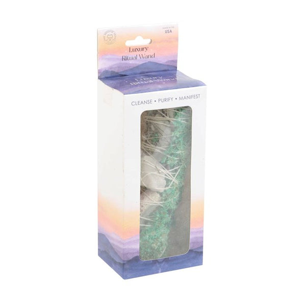 White Sage, Abalone & Quartz Smudge Kit