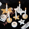 White Mystical Moon Spell Candle Holder