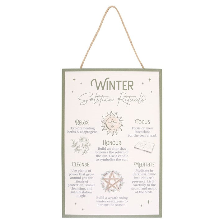 30CM Winter Solstice Rituals MDF Sign