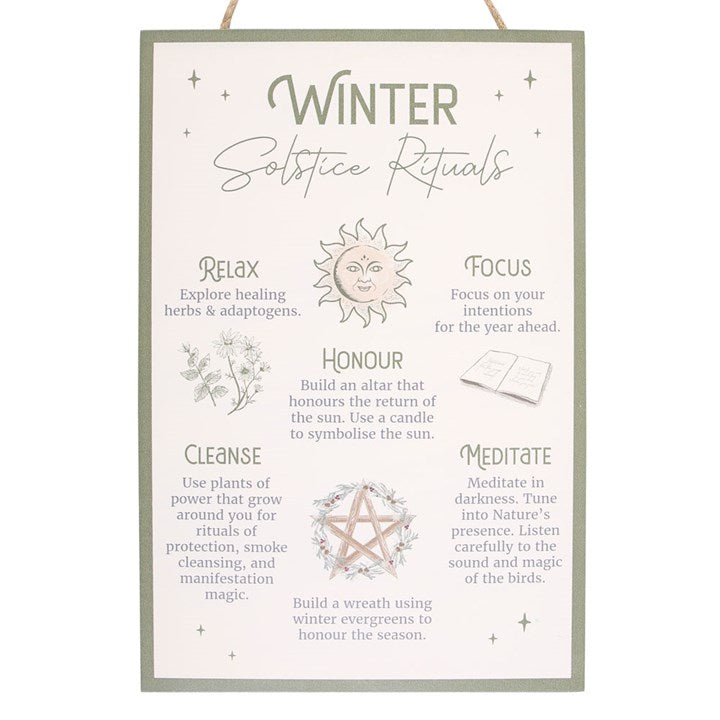 30CM Winter Solstice Rituals MDF Sign