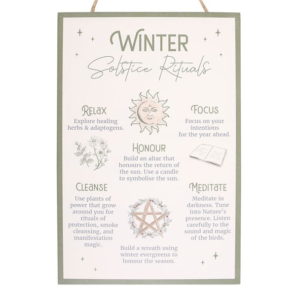 30CM Winter Solstice Rituals MDF Sign