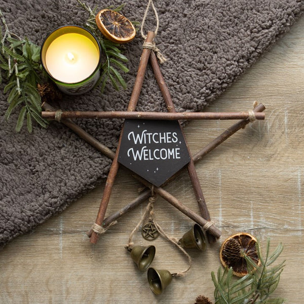 30CM Witches Welcome Pentagram Sign