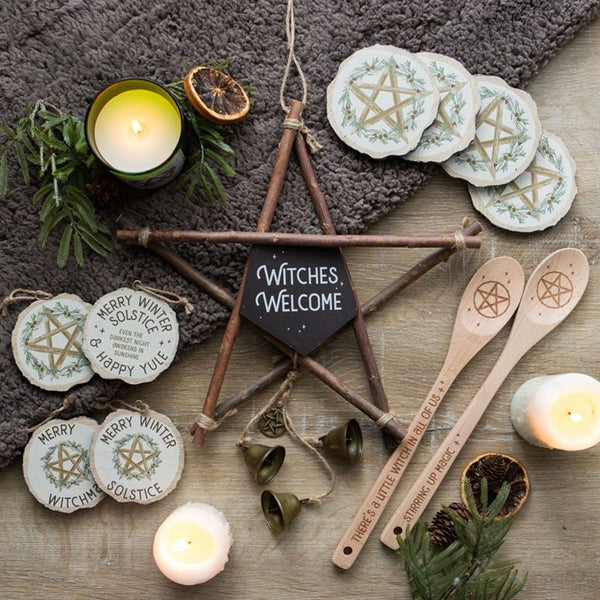 30CM Witches Welcome Pentagram Sign