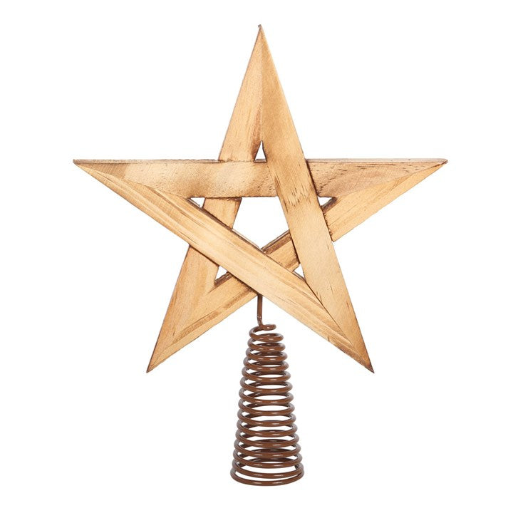 Wooden Pentagram Tree Topper