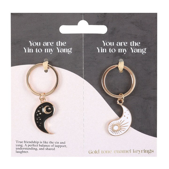 Pair of Best Friend Yin Yang Keyrings