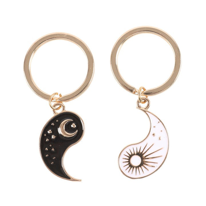 Pair of Best Friend Yin Yang Keyrings