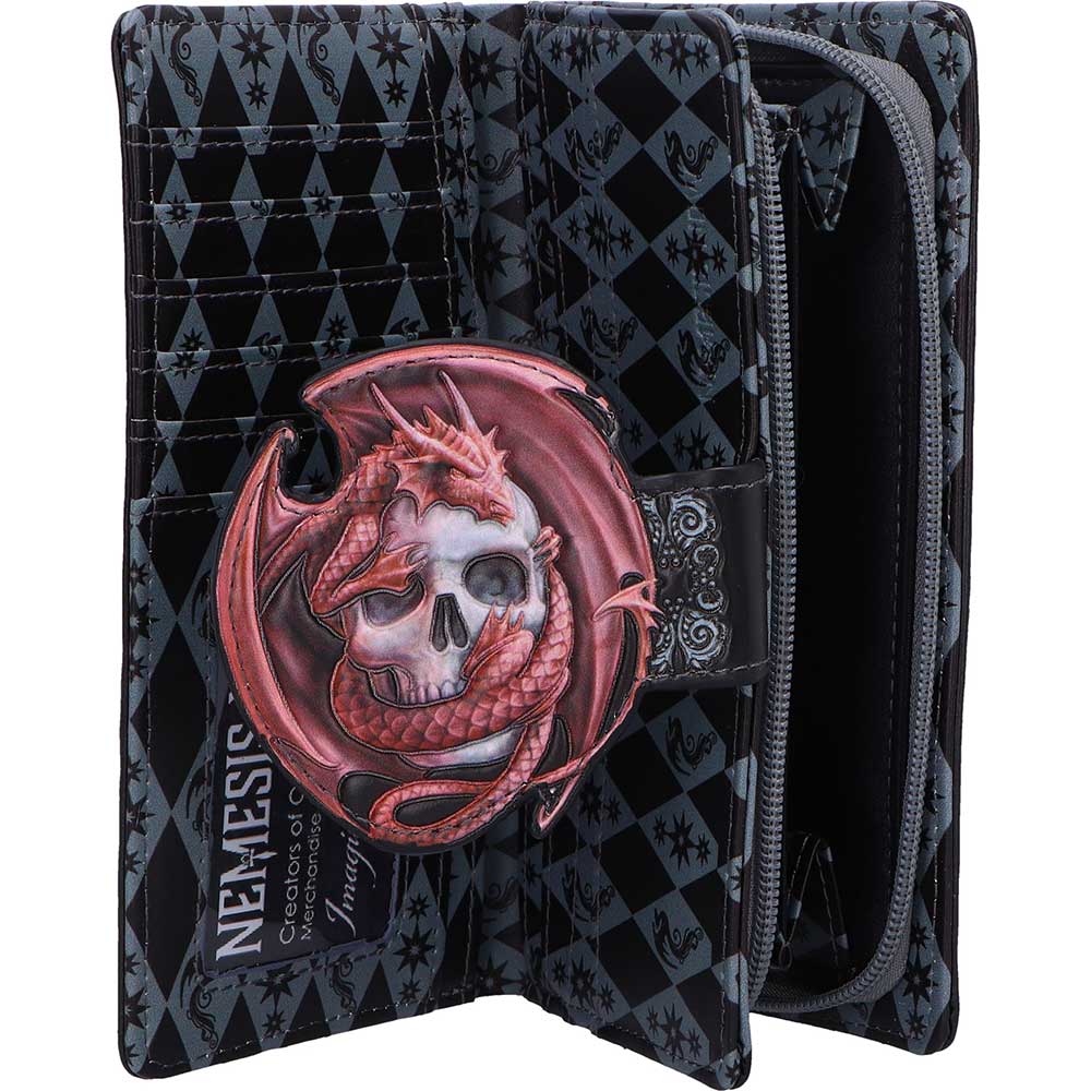 Skull Embrace Embossed Purse