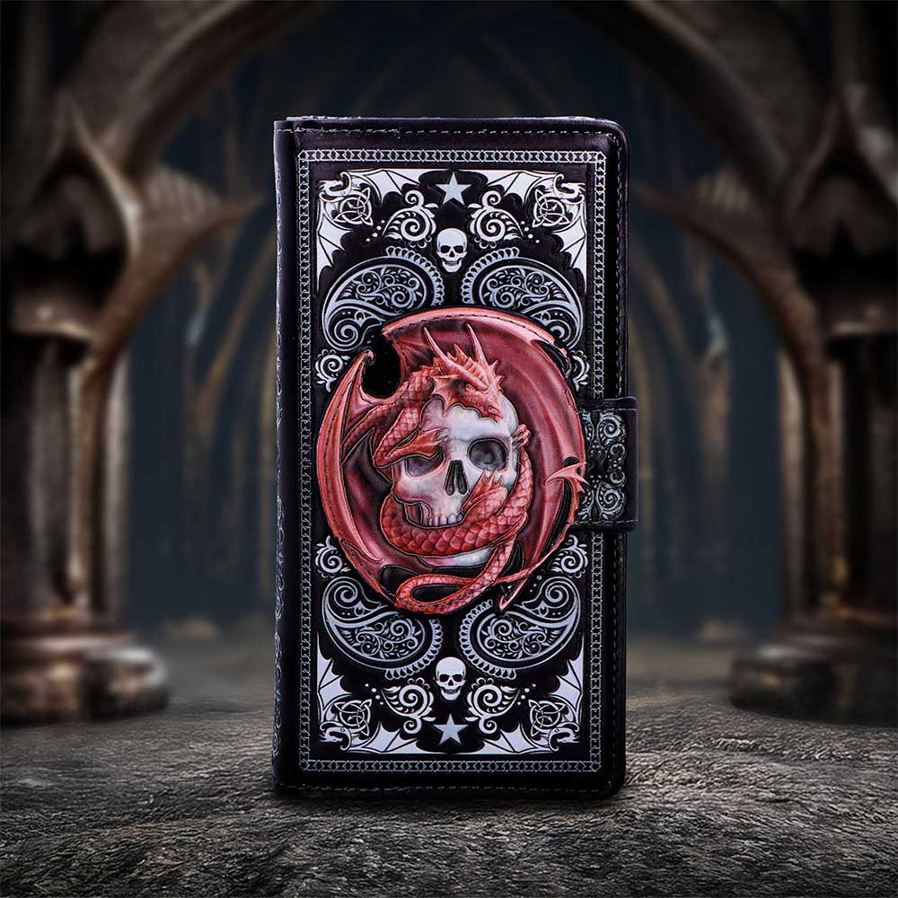 Skull Embrace Embossed Purse