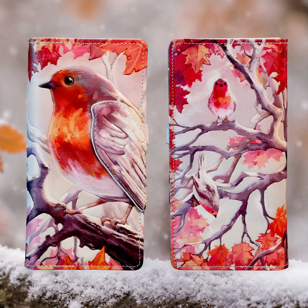 When Robins Appear Embossed Purse