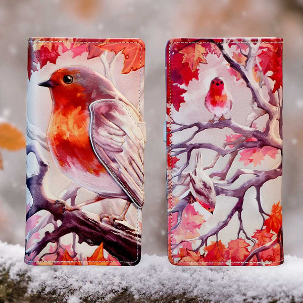 When Robins Appear Embossed Purse