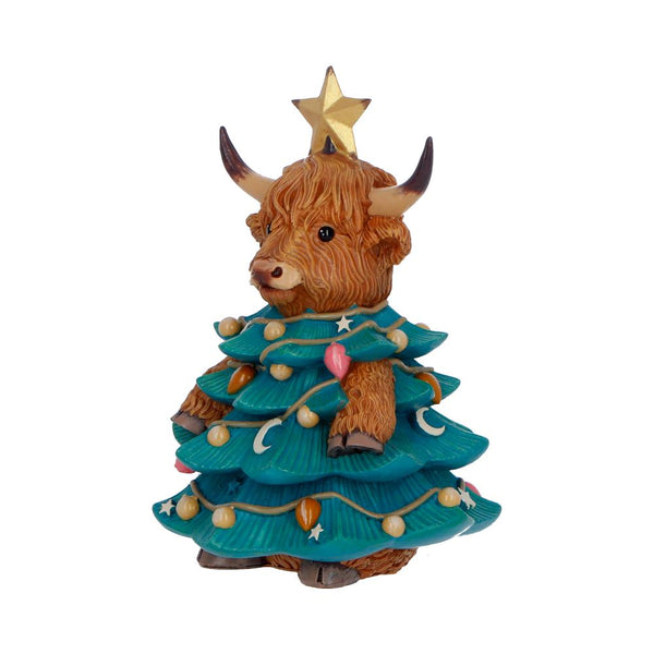 Winter Highland Cow Tree