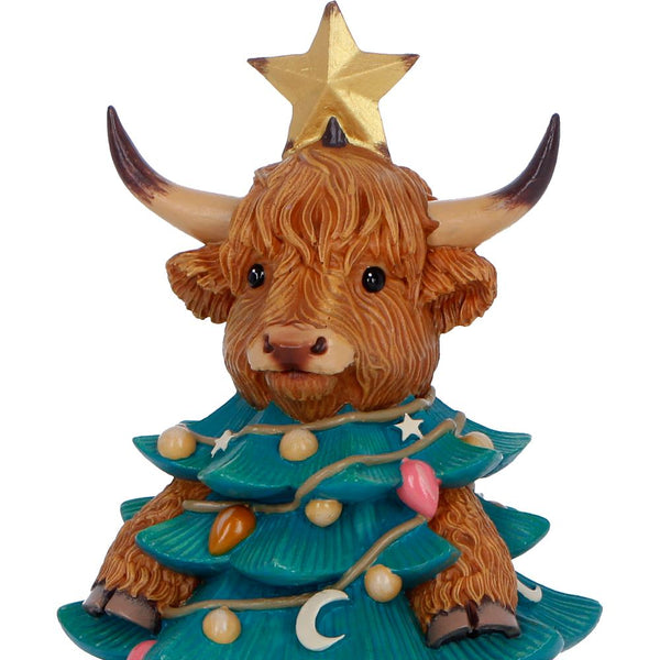 Winter Highland Cow Tree