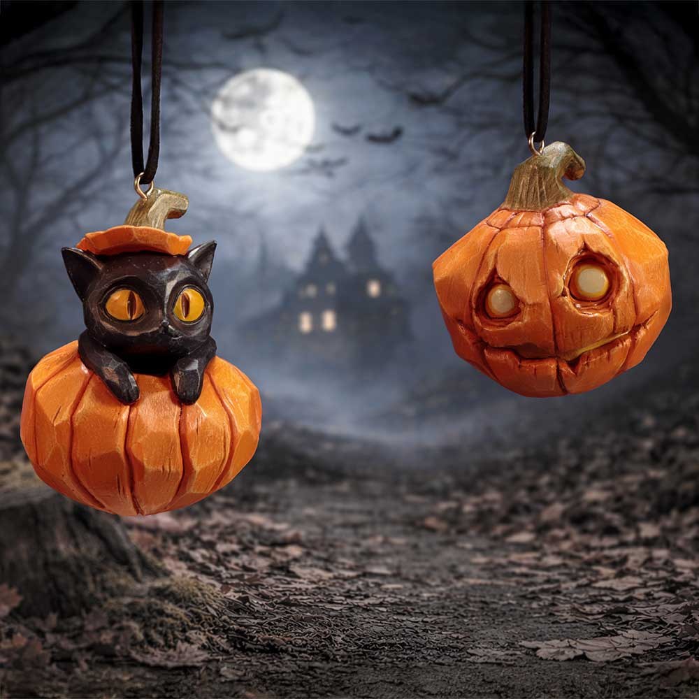 Pumpkin and Patch Hanging Ornaments