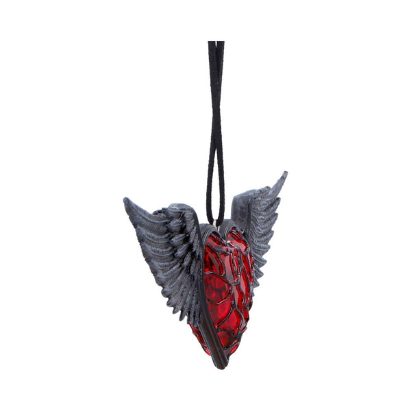 Black Winged Heart Hanging Ornament