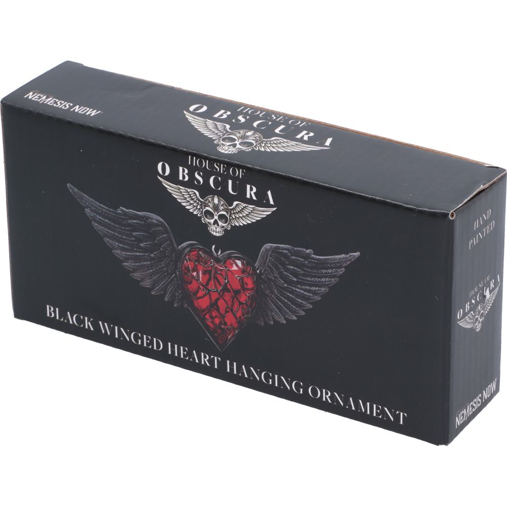 Black Winged Heart Hanging Ornament