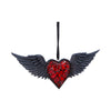 Black Winged Heart Hanging Ornament