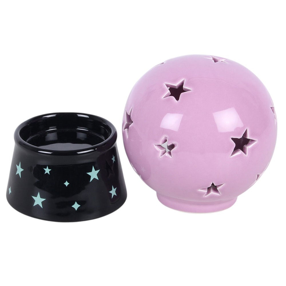 Crystal Ball Tealight Candle & Incense Cone Holder