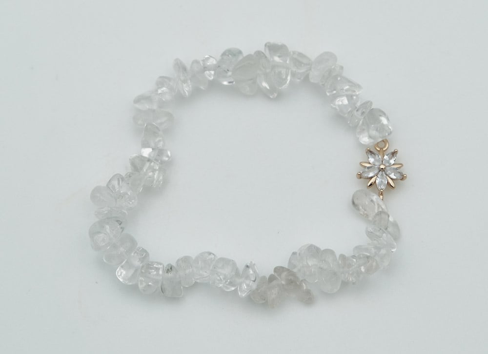 Clear Quartz Flower Bracelet