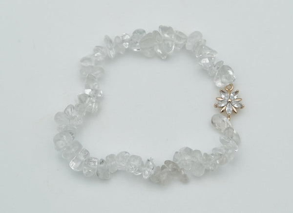 Clear Quartz Flower Bracelet