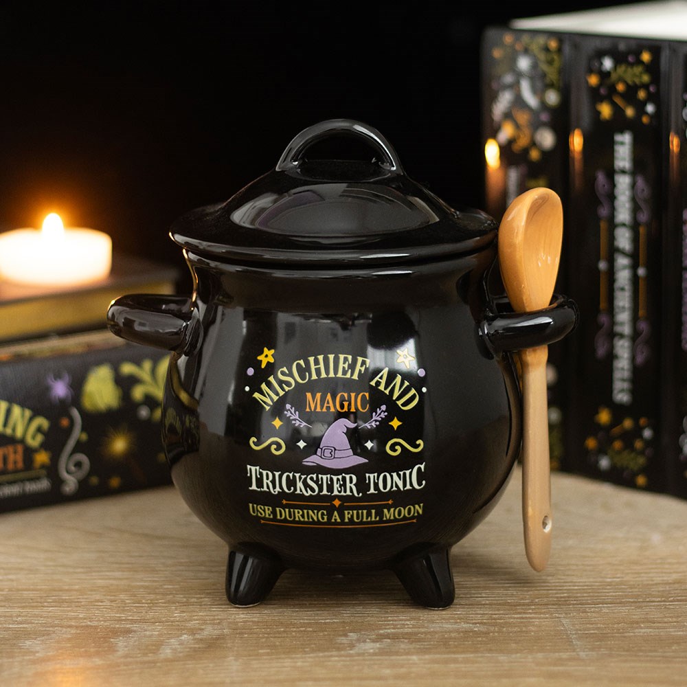 Mischief And Magic Cauldron Soul Bowl & Spoon