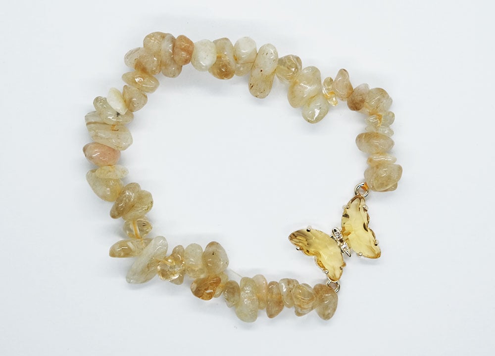 Citrine Butterfly Bracelet