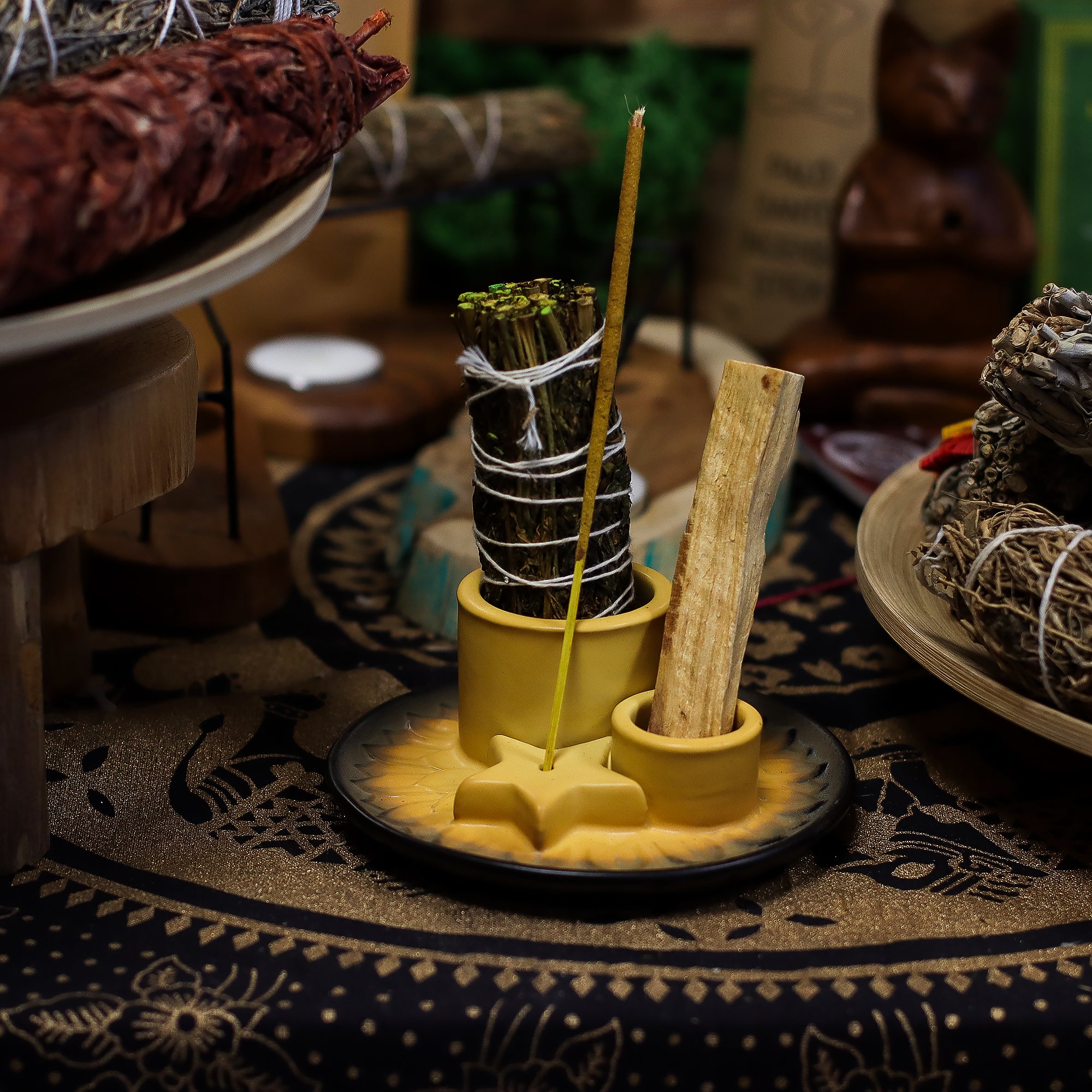 Sand & Grey Smudge Holder