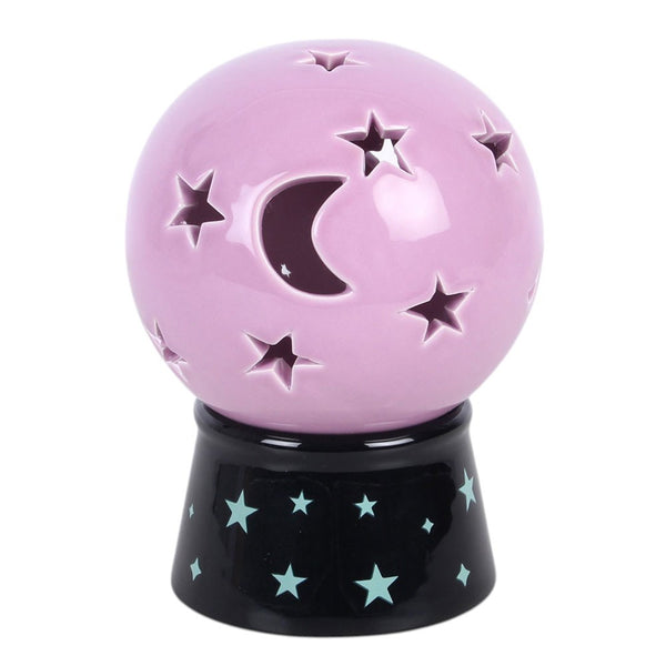 Crystal Ball Tealight Candle & Incense Cone Holder