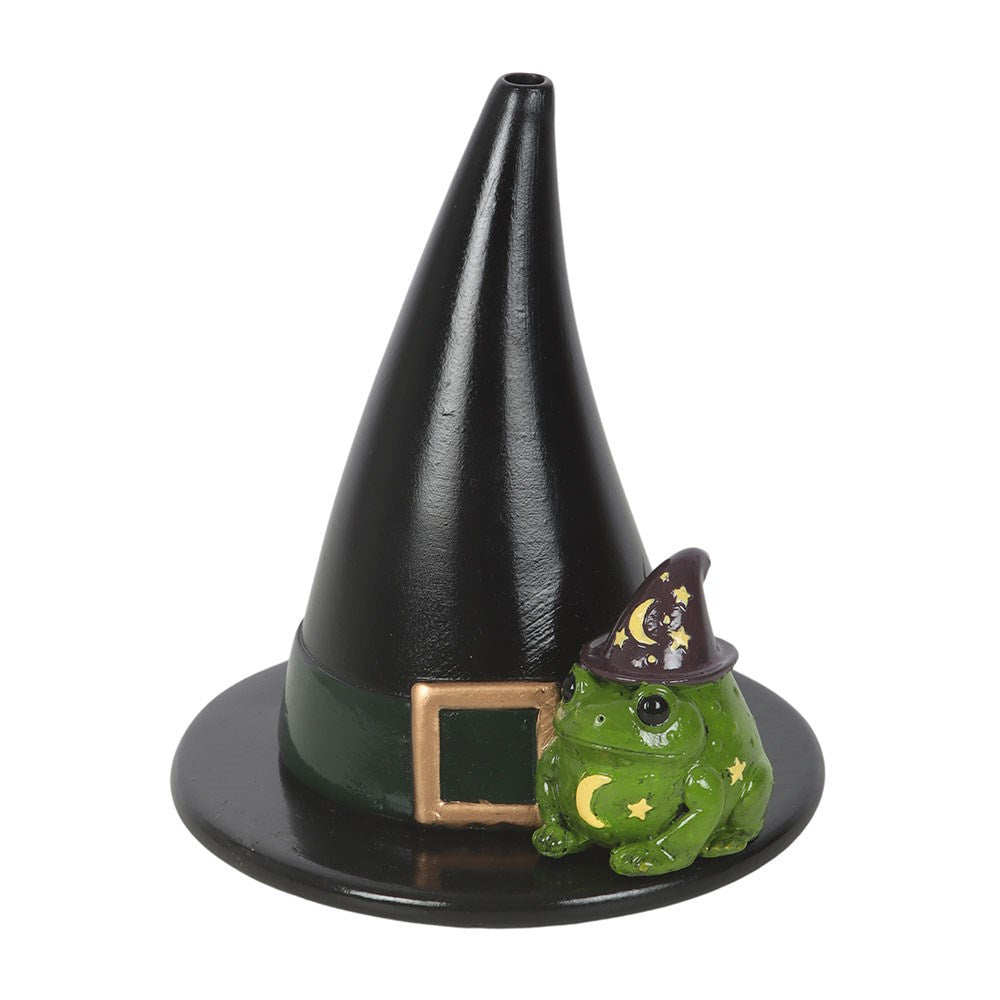 Magic Toad And Witch Hat Incense Cone Holder