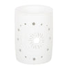 White Sun & Moon Cut Out Oil Burner