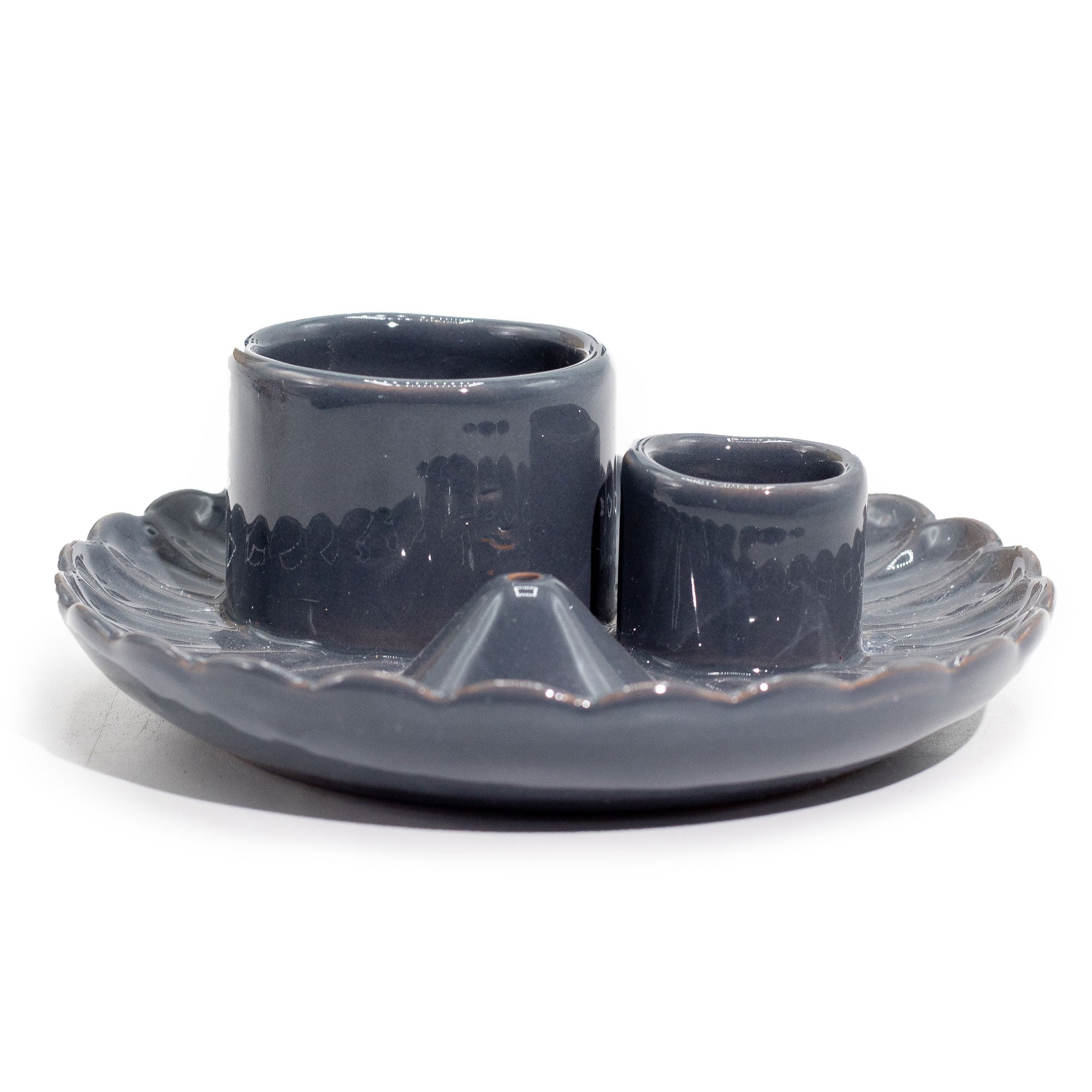 Grey Lotus Flower Smudge Holder