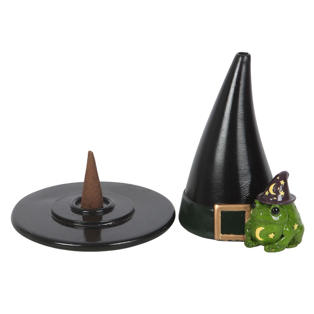 Magic Toad And Witch Hat Incense Cone Holder