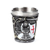 Knight with White & Red Shield Shot Glass
