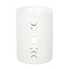 White Moon Phase Cut Out Oil Burner