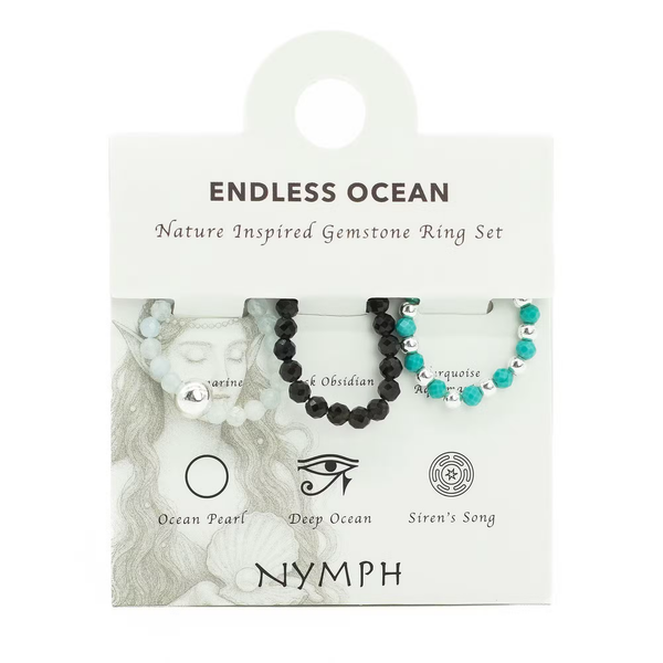 Endless Ocean Ring Sets Nymph Spirit Gemstone